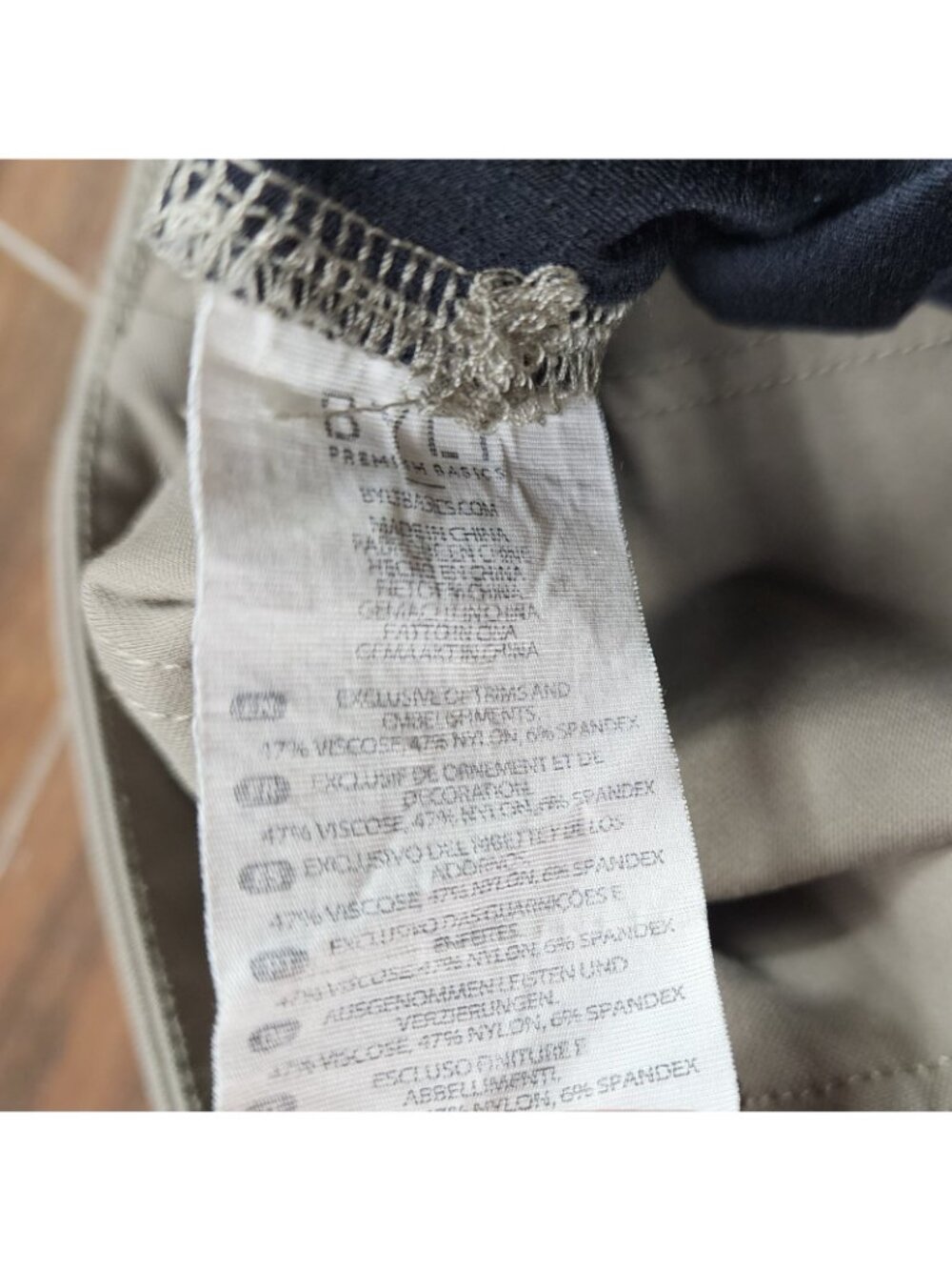 BYLT Premium Basics Everyday Pants Mens 32x26 Chino Khaki Casual Stretch - Picture 5 of 11